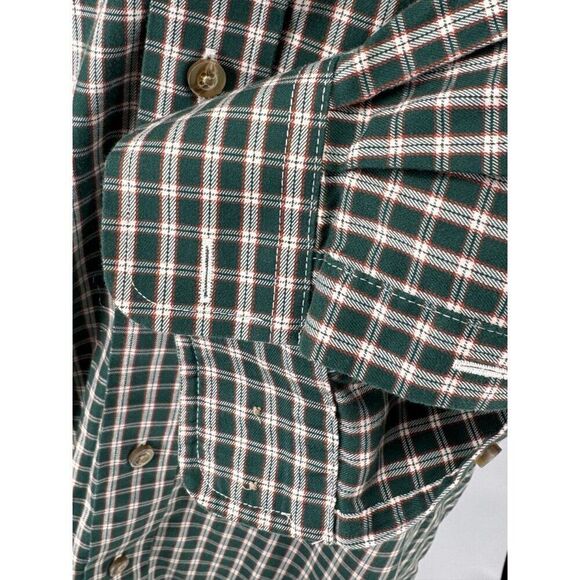 L.L. Bean Classic Green Plaid Button-Down Shirt Sz XL Traditional Fit EUC - Picture 4 of 13